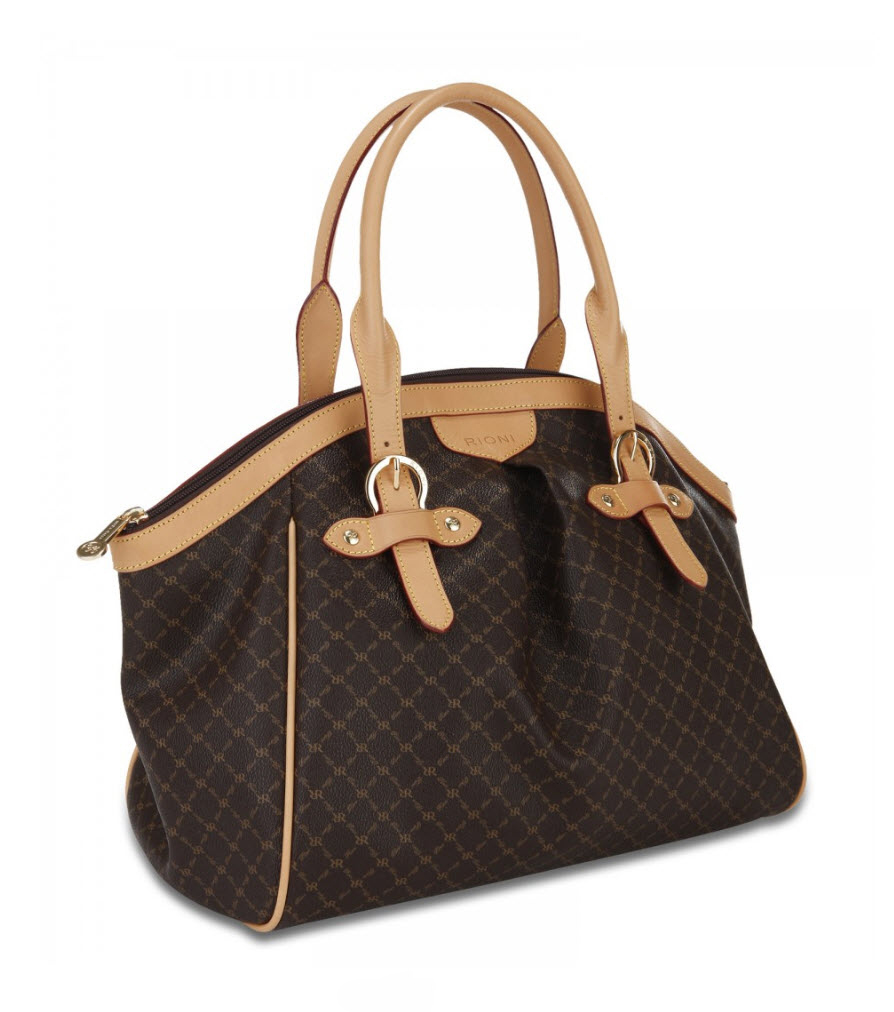 Brown - Fancy Barrel Handbag - RIONI ®